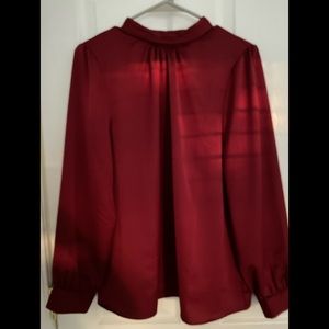 J crew NWT red twist neck blouse medium